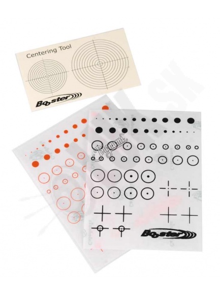 1.6. Nalepovacie piny BOOSTER AIMINGS DOTS DECALS 2 farby + centering tool (4557)
